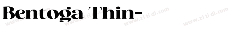 Bentoga Thin字体转换